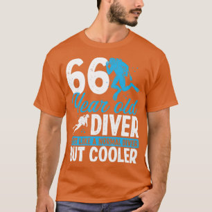 Camiseta 66 anos de mergulho em Scuba Diver Snorkel 66, ani