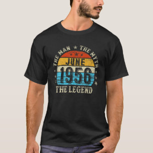 Camiseta 66 Anos O Homem Mito Legenda Junho De 1956 66º Bi