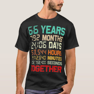 Camiseta 66 Years Together Couple Matching 66th Wedding Ann