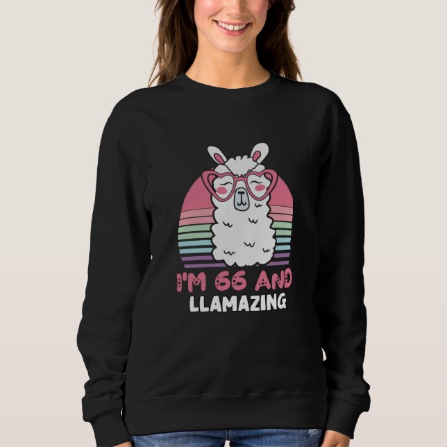 Camiseta 66th Birthday Llamazing Llama 66 Year Old Birthday (Frente)