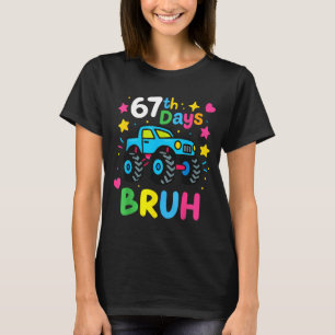 Camiseta 67º Dia De Escola Bruh Meme Engraçado 67 Monster T