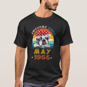 Camiseta 67. º aniversário ama Boston Terrier 67 anos desde