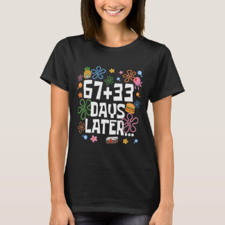 Camiseta 67+33 Days Later 100 Days Of School Teacher Six Se