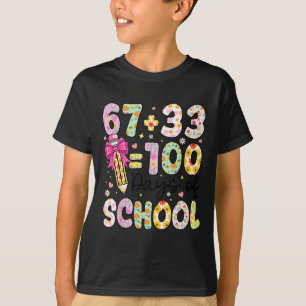 Camiseta 67 33 Dias De Escola Para Meninas Professor 100º D