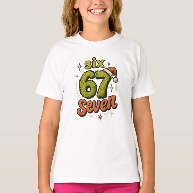Camiseta 67, 6-7 meme, 6 7 funny, 67 christmas (Frente)