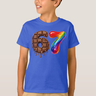 Camiseta 67 - 6 7 - Six Seven Meme - Chocolate - Candy Cane