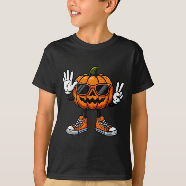 Camiseta 67 Abóbora de Halloween Engraçado Brainrot Meme Cr (Frente)