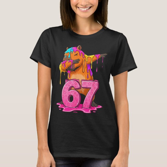 Camiseta 67 Animals Funny 67 Brainrot Youth Kids Capybara 6 (Frente)