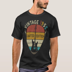 Camiseta 67 anos Vintage 1955 Guitar 67º aniversário