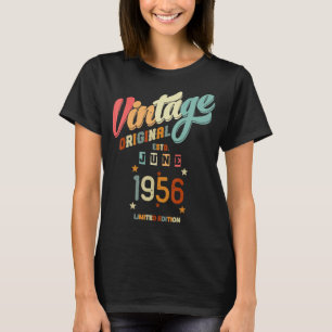 Camiseta 67 Anos Vintage Junho De 1956 67rua Aniversário