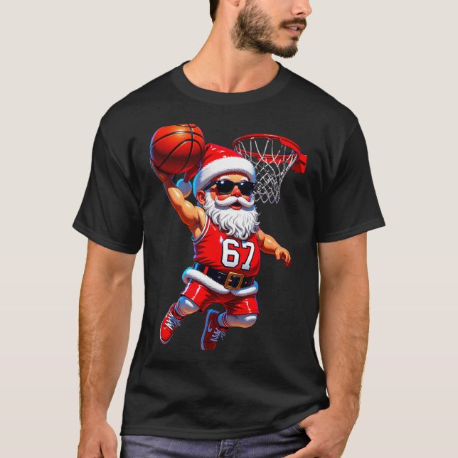 Camiseta 67 Basketball Santa Six Seven Meme Christmas Srt M (Frente)