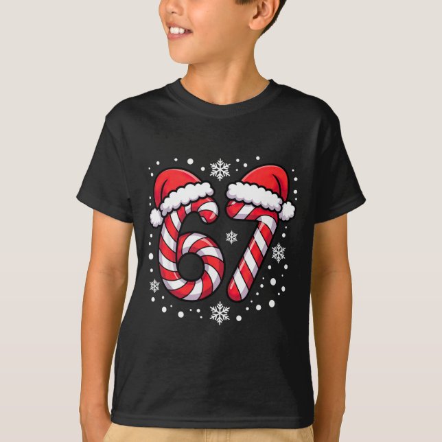 Camiseta 67 Bengalas de Natal Papai Noel  (Frente)
