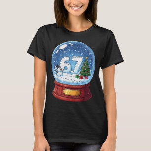 Camiseta 67 Bola de Neve de Natal Engraçada Seis Sete Meme 