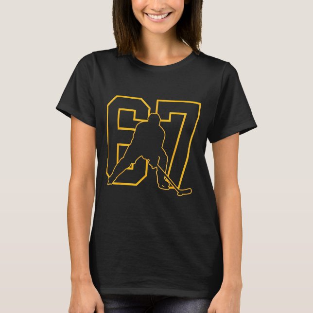 Camiseta 67 Brainrot Youth Ice Hockey Drip - Funny Kids 67  (Frente)