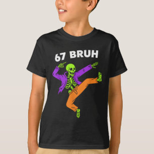 Camiseta 67 Bruh Halloween Dabbing Esqueleto Meme 6 7 Númer