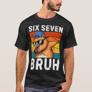 Camiseta 67 Bruh Meme Engraçado 6 7 Capivara Para Meninos C