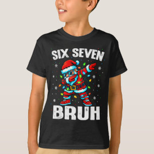 Camiseta 67 Bruh Natal Six Seven Meme Dab Papai Noel 