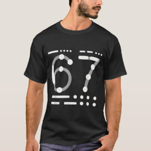 Camiseta 67 Camisa, Código Morse 67 Kid Meme Seis Sete Gráf