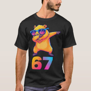 Camiseta 67 Capivara Seis Sete Meme Animal Capivara Legal D