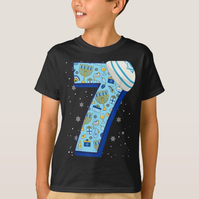 Camiseta 67 Casal Hanukkah Combinando Seis Sete Meme Judaic (Frente)