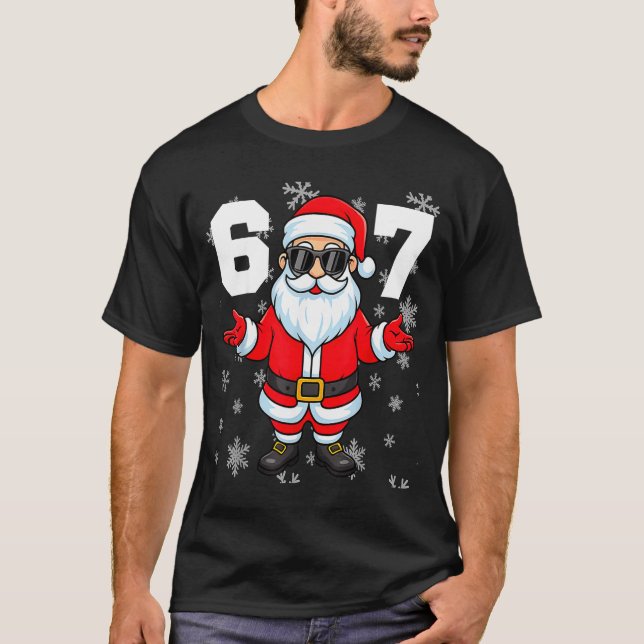 Camiseta 67 Christmas 6 7 Meme Pajamas 67 Bruh Slang  (Frente)