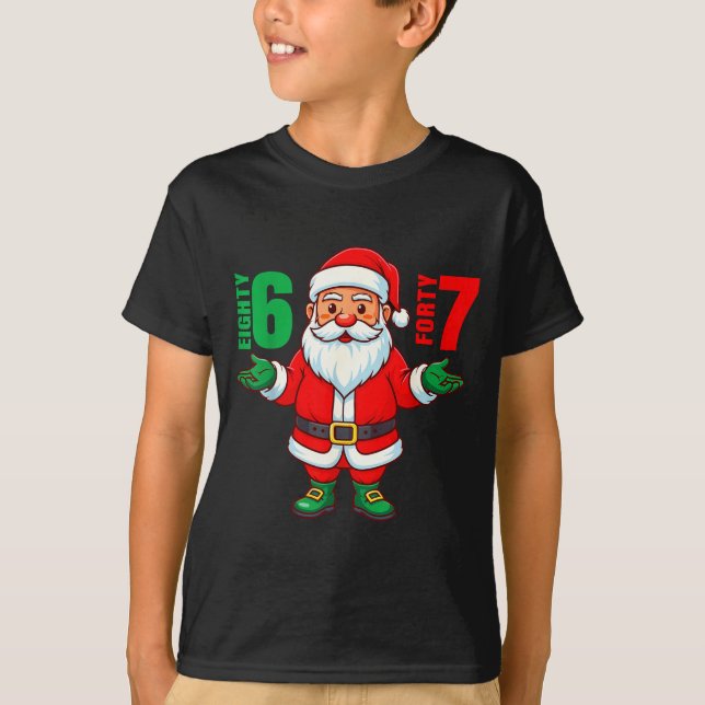 Camiseta 67 Christmas 6 7 Meme Six Seven Funny Santa Xmas 8 (Frente)