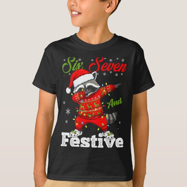 Camiseta 67 Christmas Funny Six Seven Bruh Meme Brainrot Sa (Frente)