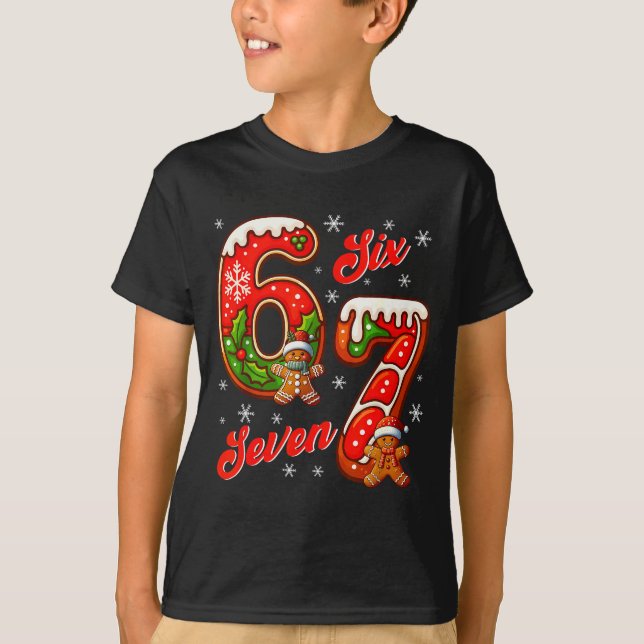 Camiseta 67 Christmas Meme Saying 6 7 Meme Costume Xmas  (Frente)