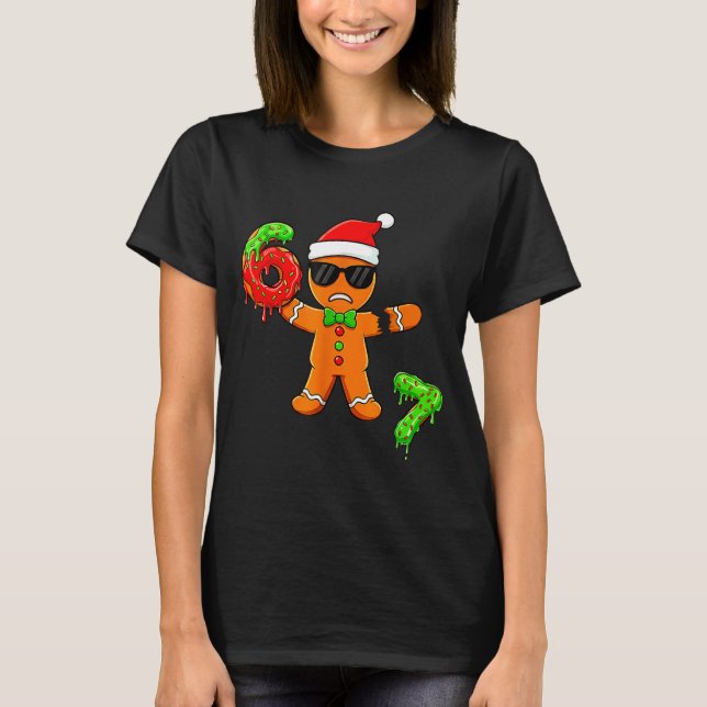 Camiseta 67 Christmas Oh Snap Gingerbreadman 6 7 Meme Xmas  (Frente)