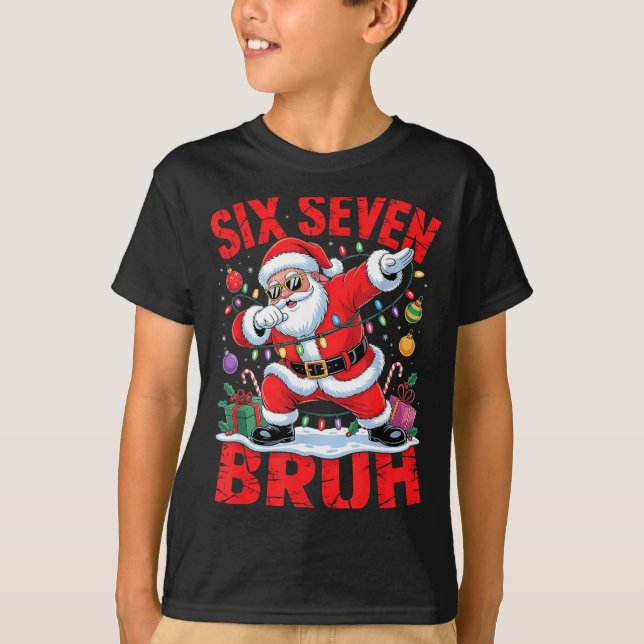 Camiseta 67 Christmas Shirt Santa Six Seven Bruh Men Women  (Frente)