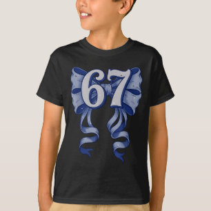 Camiseta 67 Coquete Laço 6 7 Meme Toile Fofo Laço Para Meni