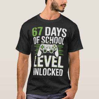 Camiseta 67 Days of School Level Unlocked retro