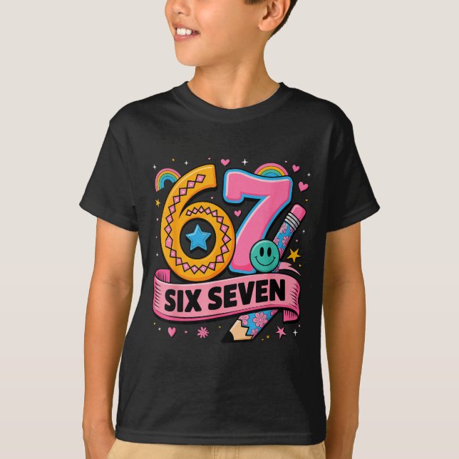 Camiseta 67 Days School 67 Six Seven Funny 67 Teachers Stud (Frente)