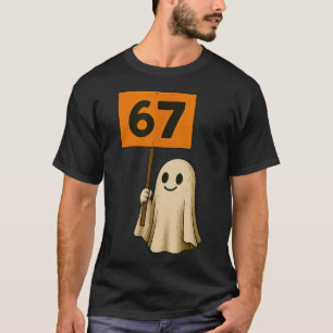 Camiseta 67 Desenho Minimalista Vintage Fantasma de Hallowe