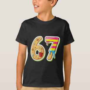Camiseta 67 Design de Areia de Sorvete de Verão da Praia