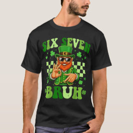 Camiseta 67 Dia de São Patrício Duende Bruh Six Seven Meme