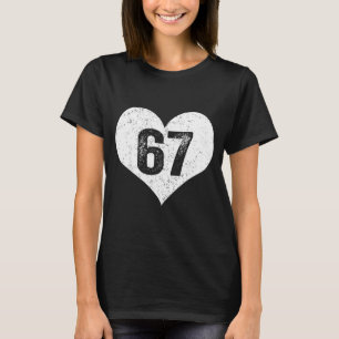 Camiseta 67 Dia dos Namorados Engraçado Seis Sete 6 7 Meme