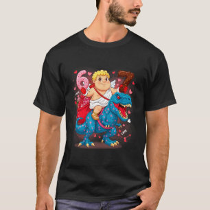 Camiseta 67 Dia dos Namorados T-rex Meme Cupido Engraçado S