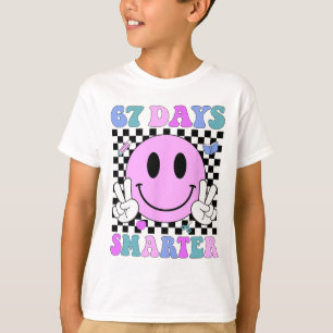 Camiseta 67 Dias Mais Inteligente Sorriso Retro Professor C