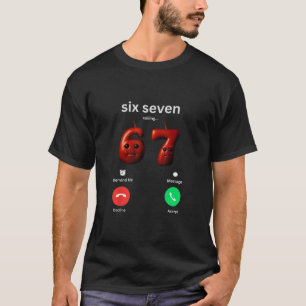 Camiseta 67 Está Chamando Meme Engraçado 67 Silly Ai Apple 