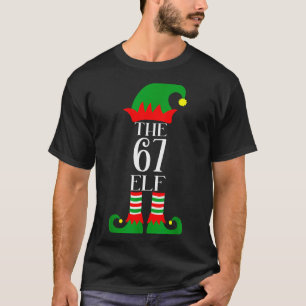 Camiseta 67 Fantasia de Natal de Elfo Pijama 67 Meme Gen Al