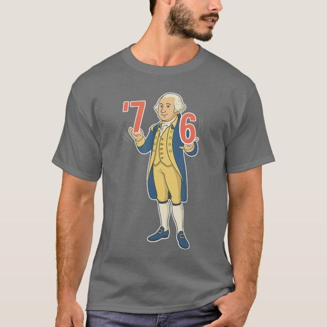 Camiseta 67 George Washington Meme Engraçado Six Seven Gera (Frente)