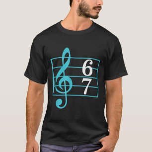 Camiseta 67 Gíria de Meme de Música Seis Sete Professor de