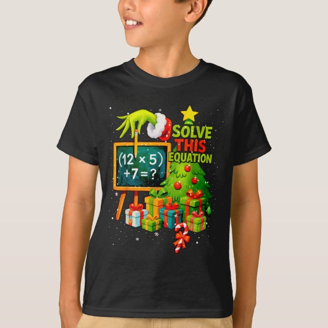 Camiseta 67 Green Teacher Christmas Six Seven Meme Brainrot (Frente)