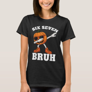 Camiseta 67 Halloween Divertido Seis Sete Bruh Meme Brainro