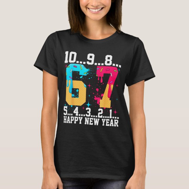 Camiseta 67 Happy New Year Six Seven Funny Countdown 2026  (Frente)