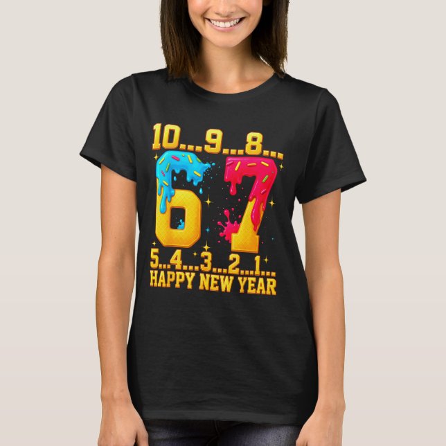 Camiseta 67 Happy New Year Six Seven Funny Countdown 2026  (Frente)
