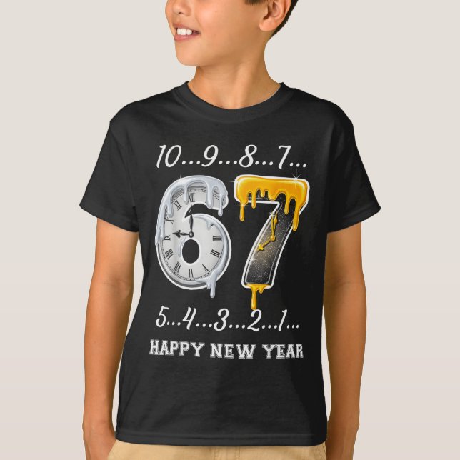 Camiseta 67 Happy New Year Six Seven Funny Countdown 2026 B (Frente)