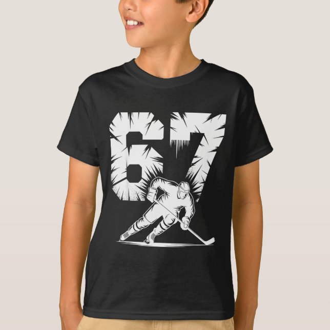 Camiseta 67 Hockey Cool Six Seven Gen Alpha Slang Winter St (Frente)