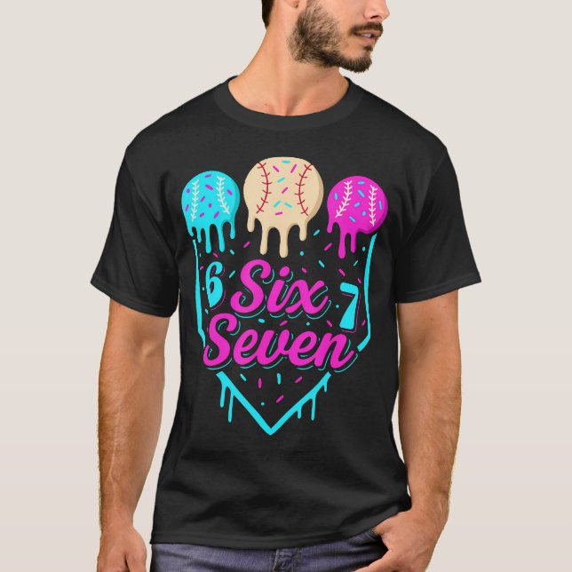 Camiseta 67 Ice Cream Baseball Drip Home Plate Six Seven 6  (Frente)